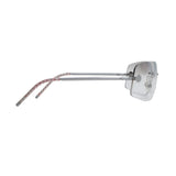 Chanel Rimless Silver Transparent Clear Sunglasses 4035