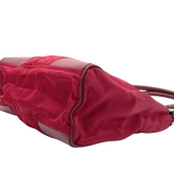 Prada Red Nylon Tessuto Leather Shoulder Bag