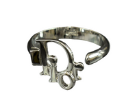 Christian Dior Silver Plated Logo Ring
