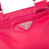 Prada Rose Red Pink Tessuto Nylon Logo Crossbody Shoulder Messenger Small Bag