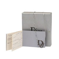 Christian Dior Silver Logo Monogram Vintage Chain Necklace
