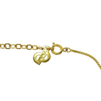 Christian Dior CD Logo Gold Black Square Vintage Necklace
