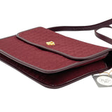 Christian Dior Burgundy Red Gold Monogram Shoulder Bag