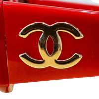 Chanel Runway Coral Red Gold Vintage 90s Sunglasses 0004 40