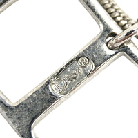 Christian Dior D Logo John Galliano Rhinestone Silver Necklace