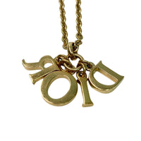 Christian Dior Spellout Logo Gold Chain Necklace