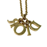 Christian Dior Spellout Logo Gold Chain Necklace