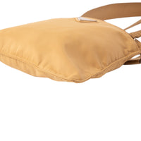 Prada Yellow Gold Tessuto Nylon Logo Crossbody Shoulder Messenger Small Bag