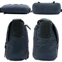 Prada Navy Blue Nylon Logo Shoulder Crossbody Bag
