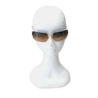 Chanel Silver Logo Orange Blue Tinted Rimless Sunglasses 4017
