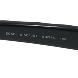 Chanel Black Quilted Silver CC Logo Sunglasses 5050