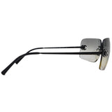 Chanel Rhinestone CC Logo Grey Tinted Black Rimless Sunglasses