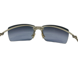 Chanel Silver Navy Blue Rimless Sunglasses 4009