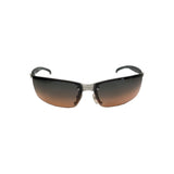 Chanel Silver Logo Orange Blue Tinted Rimless Sunglasses 4011