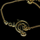 Christian Dior Gold Logo Cursive Bracelet