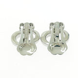 Christian Dior Silver Logo CD Earrings