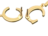Christian Dior Monogram CD Logo Gold Hoop Earrings