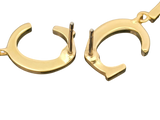 Christian Dior Monogram CD Logo Gold Hoop Earrings