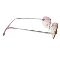 Chanel Pink Tinted CC Logo Rimless Sunglasses 4002