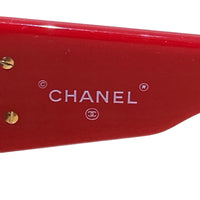 Chanel Runway Coral Red Gold Vintage 90s Sunglasses 0004 40