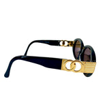 Celine Black Gold Logo Sunglasses CLF-631