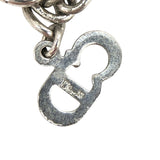 Christian Dior D Logo John Galliano Rhinestone Silver Necklace