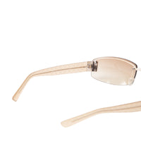 Gucci Camel Brown Cream Rimless Silver Sunglasses 1799