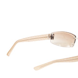 Gucci Camel Brown Cream Rimless Silver Sunglasses 1799