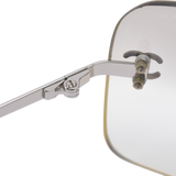 Chanel CC Logo Transparent Silver Sunglasses 4017