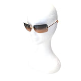 Chanel Silver Logo Orange Blue Tinted Rimless Sunglasses 4017