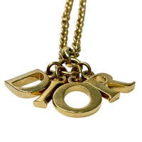 Christian Dior Spellout Logo Gold Chain Necklace
