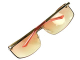 Christian Dior Silver Salmon Pink Rimless Sunglasses