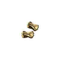 Christian Dior Gold 1980s crossed clip on earrings