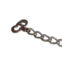 Christian Dior Logo Key Motif Silver Necklace