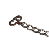 Christian Dior Logo Key Motif Silver Necklace