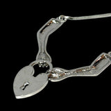 Christian Dior Silver Metal Heart Padlock Bracelet Anklet