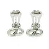 Christian Dior Silver Logo CD Earrings