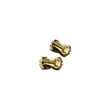 Christian Dior Gold 1980s crossed clip on earrings