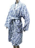 Christian Dior No 2 Blue Monogram Bathrobe Towel Gown