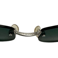 Chanel Dark Blue Tinted CC Logo Rimless Sunglasses 4002