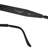 Chanel Black Gold CC Logo Oval Sunglasses 06925