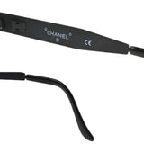 Chanel Black Gold CC Logo Oval Sunglasses 06925