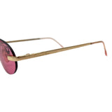 Christian Dior Pink Red Gold Rimless Logo Sunglasses