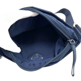 Prada Navy Blue Nylon Logo Shoulder Crossbody Bag