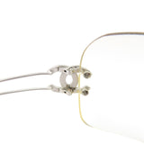 Chanel CC Logo Silver Clear Rimless Sunglasses 4068