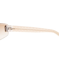 Gucci Camel Brown Cream Rimless Silver Sunglasses 1799