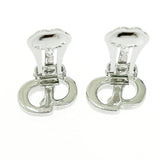 Christian Dior Silver Logo CD Earrings