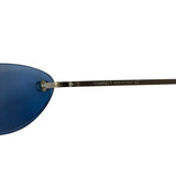 Chanel CC Logo Blue Silver Rimless 4003