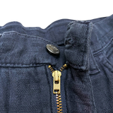 Fendi Navy Blue Zucca Monogram Cotton Trousers Pants