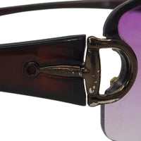 Gucci Black Purple Violet Gradient Tinted Rimless Sunglasses